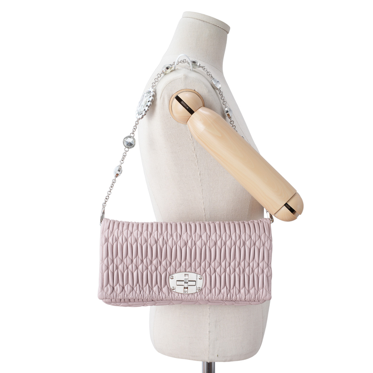 MIU MIU(USED)미우미우 마테라쎄 크리스탈 숄더백